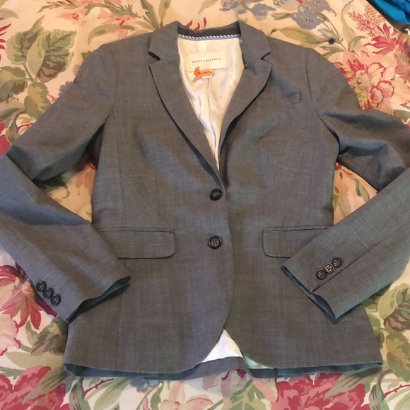 BANANA REPUBLIC  size 4 Stretch Wool Classic Gray Career Timeless Lined $188 EU - Picture 6 of 16
